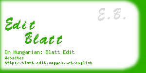 edit blatt business card